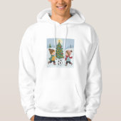 Kids Playing Soccer Under the Snow Hoodie (Voorkant)