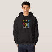 Kids Poppin My Way Through Happy 100 Days of Schoo Hoodie (Voorkant volledig)
