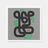 Kids Race Track Cars Trucks Name Fun Servet (Voorkant)