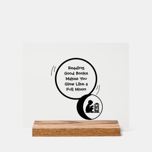 Kids Reading Acrylic Sign Acryl Bord (Voorkant)