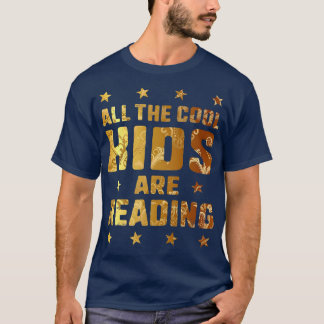 Kids Reading Golden Books Lover Girls Bookworm Lib T-shirt