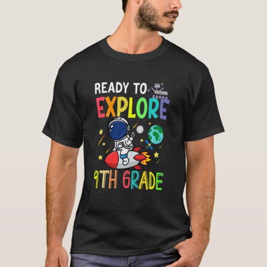 Kids Ready To Explore Ninth Grade Astronaut Back T T-shirt (Voorkant)