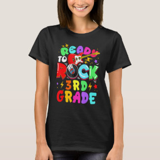 Kids Ready To Rock 3rd Grade Guitar Back To School T-shirt