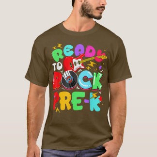 Kids Ready To Rock Pre-K Guitar Back To School Boy T-shirt