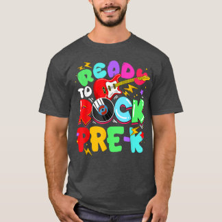 Kids Ready To Rock Pre-K Guitar Back To School Boy T-shirt
