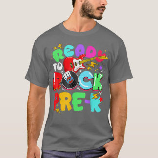 Kids Ready To Rock Pre-K Guitar Back To School Boy T-shirt