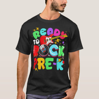 Kids Ready To Rock Pre-K Guitar Back To School Boy T-shirt