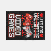 Kids Retro Video Game Valentines Day For Toddler B Fleece Deken (Voorkant (Horizontaal))