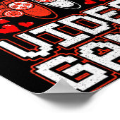 Kids Retro Video Game Valentines Day For Toddler B Poster (Hoek)