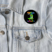 Kids Roaring Into Kindergarten Dinosaur T Rex Back Ronde Button 5,7 Cm (In situ)