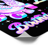Kids Rolling Into 4 Roller Skating 4th Birthday Gi Poster (Hoek)