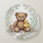 Kids Room Bear Round Cushion Rond Kussen (Achterkant)