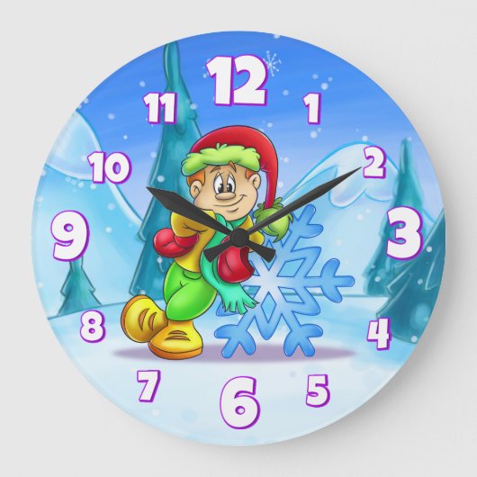 Kids Room Decor Round Clock Grote Klok (Voorkant)