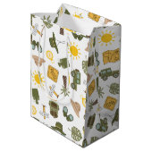 Kid's Safari Birthday Party Medium Cadeauzakje (Achterkant Gekanteld)