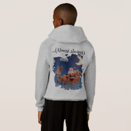 Kids' Santa Rudolph Flying Sleigh Hoodie