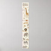 Kid's Savanna Sunrise Safari Growth Chart ID1259 Poster (Voorkant)