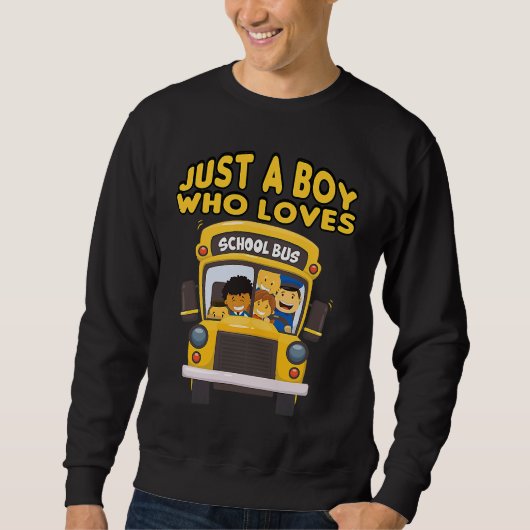 kids school bus Just A Boy Who Loves School Buses Trui (Voorkant)