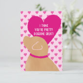 KIDS SCHOOL VALENTIJNKAARTEN HONDENGOED BEDANKKAART (Staand voorkant)
