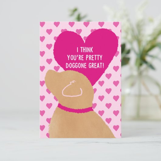 KIDS SCHOOL VALENTIJNSKAARTEN HONDENGOED BEDANKKAART (Staand voorkant)