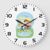 Kids Science Nature Study in Rain Grote Klok (Voorkant)