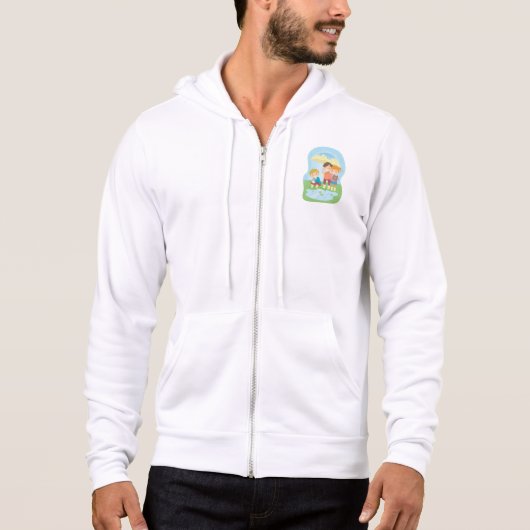 Kids Science Nature Study in Rain Hoodie (Voorkant)