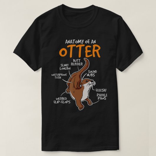 Kids Sea Otter Gift Otter Stuff Anatomy Of An Otte T-shirt (Design voorkant)