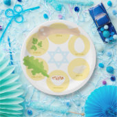 Kids Seder Plate - Yellow Papieren Bordje (Feest)