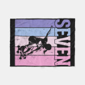 Kids Seven Years Old Skateboarder Skateboarding 7t Fleece Deken (Voorkant (Horizontaal))