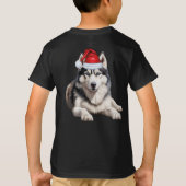 Kids Siberian Husky Dog Lover Funny Christmas T-shirt (Achterkant)