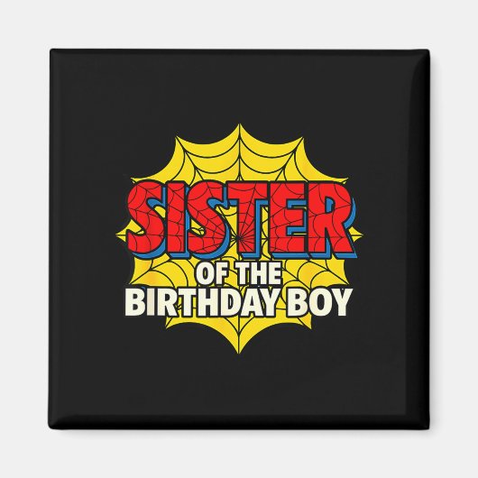 Kids Sister Of The Birthday Boy Sder Theme Party M Magneet (Voorkant)