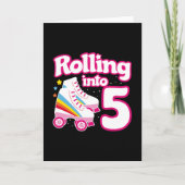Kids Skate Party - 5th Birthday - Roller Skating Kaart (Voorkant)