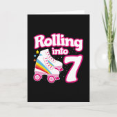 Kids Skate Party - 7th Birthday - Roller Skating Kaart (Voorkant)