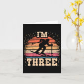 Kids Skiing 3 Year Old Birthday Boy Girl 3rd Ski B Kaart (Gele Bloem)