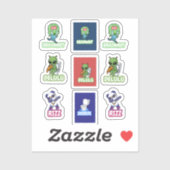 Kids Slang Words 9 Pack Sticker (Vel)