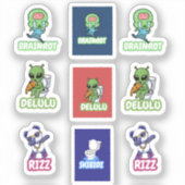 Kids Slang Words 9 Pack Sticker (Voorkant)