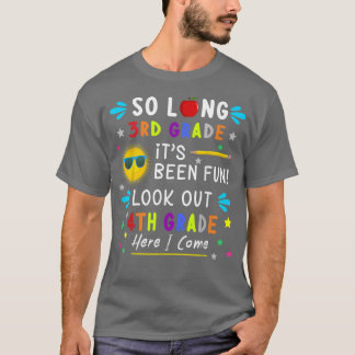 Kids So Long 3rd Grade Here I Come 4th Grade Grade T-shirt