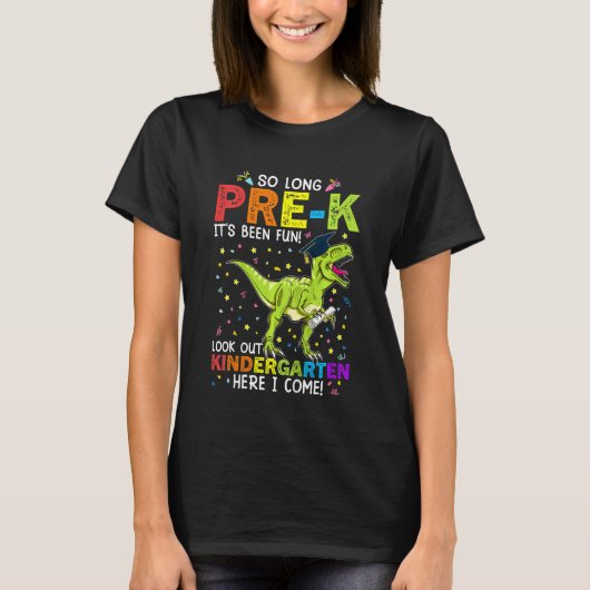 Kids So Long Pre K Kindergarten Here I Come School T-shirt (Voorkant)
