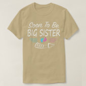 Kids Soon To Be Big Sister 2023 Pregnancy Announc T-shirt (Design voorkant)