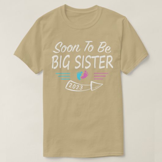 Kids Soon To Be Big Sister 2023 Pregnancy Announc T-shirt (Design voorkant)