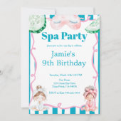 Kids Spa Party Birthday Kaart (Voorkant)