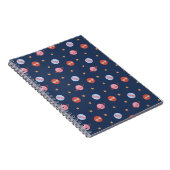 Kids Space Mini Pattern with Planets & Stars Notitieboek (Rechterzijde)