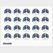 Kids Space thema bedankt Ronde Sticker (Vel)