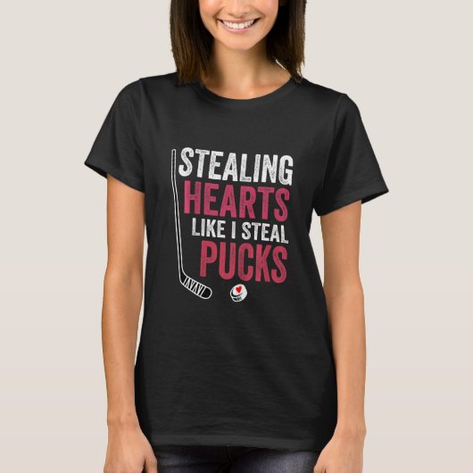 Kids Stealing Heart Like I Steal Pucks Valentines T-shirt (Voorkant)
