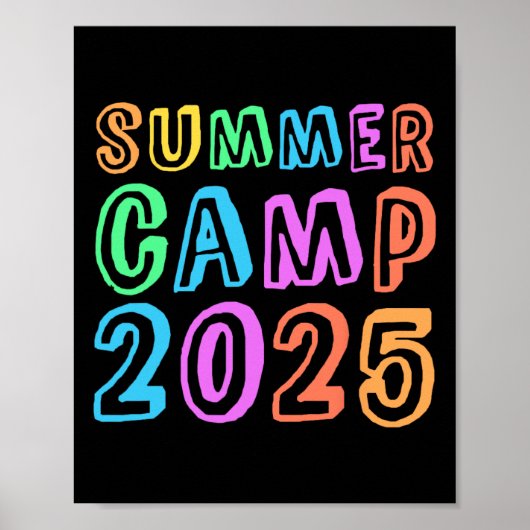Kids Summer Camp 2025 Camping Director Crew Host C Poster (Voorkant)