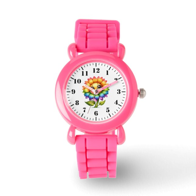 Kids Sunflower Cutie Horloge (Voorkant)