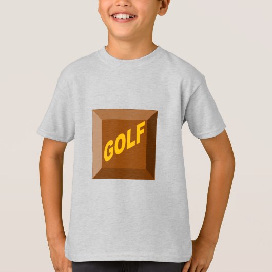 Kids T-Shirt ash CHOCOLAT GOLF (Voorkant)