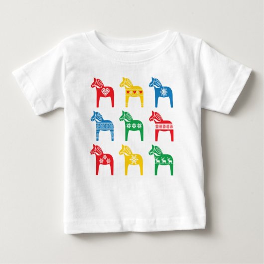 KID'S T-SHIRT DALA HORSE CUSTOM NAME (Voorkant)