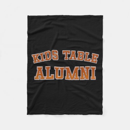 Kids Table Alumni Thanksgiving Fun Family Gatherin Fleece Deken (Voorkant)