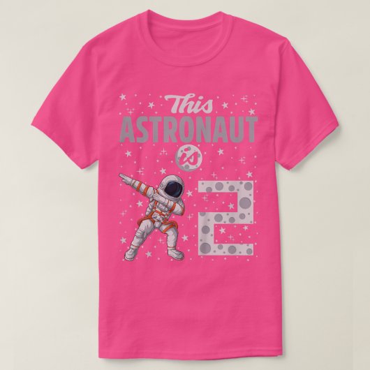 Kids This Astronaut Is 2 Dabbing Astronaut 2nd Bir T-shirt (Design voorkant)