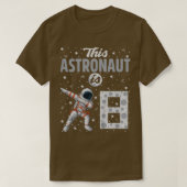 Kids This Astronaut Is 8 Dabbing Astronaut 8th Bir T-shirt (Design voorkant)